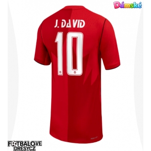 Kanada Jonathan David #10 Dámské Domácí Dres MS 2026 Krátký Rukáv